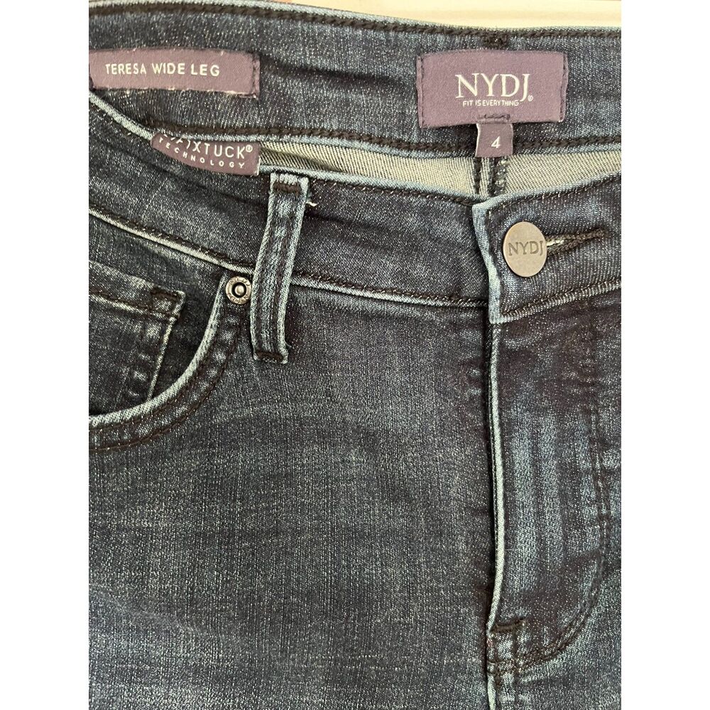 NYDJ Wide Leg Teresa Jeans 4 Obsidian Blue - Picture 4 of 4